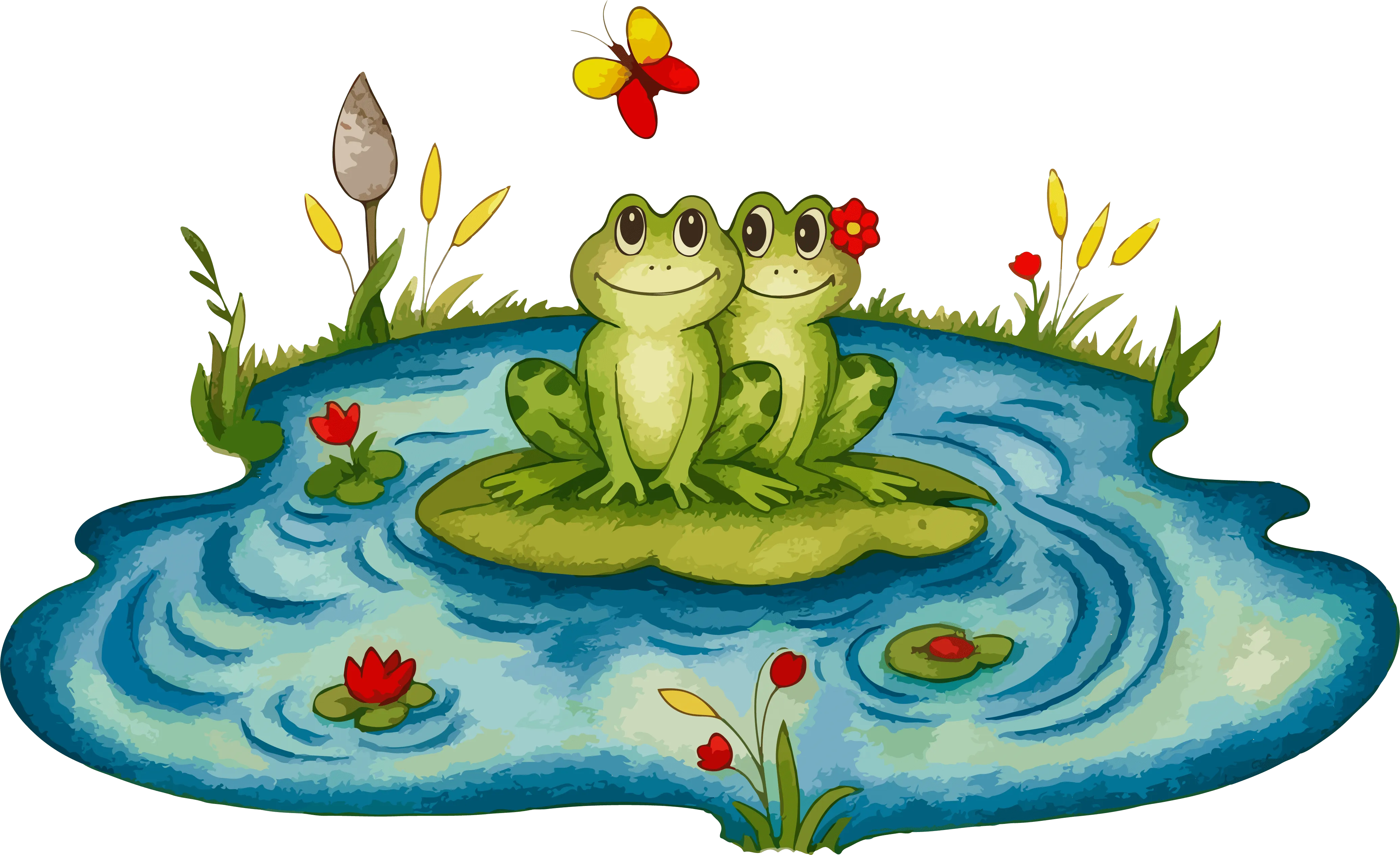 Ranas en el charco de las ranas